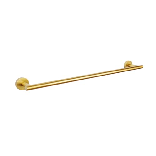 kimzcn Stainless Steel 24-Inch Bathroom Single Towel Bar Gold Towel Holder, Wall Mount Towel Back Rod Hotel Style