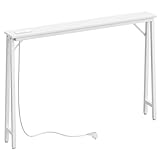 Konsolentisch mit Ladestation | Weiß