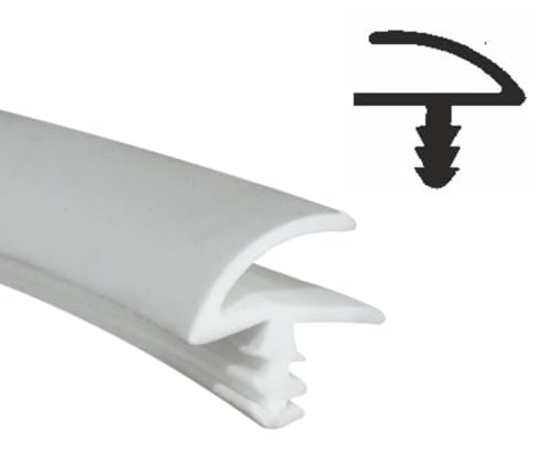 SN-TEC Zimmertürdichtung/Türdichtung/Türgummi TD 3018 für 3mm Nut und 11mm Falz Farbe: weiß (25 Meter)