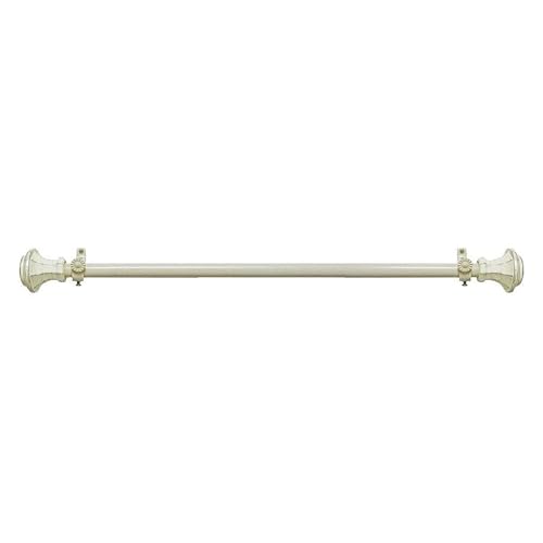 Decorative Window Curtain Rods with Finials, 66 to 120 Inches, 0.75 Diameter - Buono II, Carson Series - Lightweight & Easy to Install, Adjusts Telescopically to Fit Any Window by Achim Home Decor