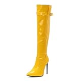 Generisch Modische, zulaufende, glänzende Overknee-Stiefel mit hohem Absatz für Partys, Karneval, Abendgarderobe Ausgeh-Events#22