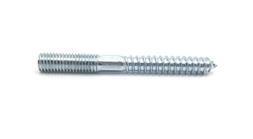 Image of Hanger Bolt M10x80 Silvery Double Headed Bolt Self-Tapping Screw with Hexagon for Furniture 12Pcs