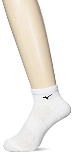 陸上ウェア ソックスショート 滑り止め付き ランニング 靴下 男女兼用 U2MX8011 01 ホワイト 25-27