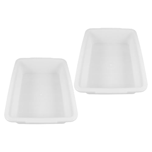 FUNOMOCYA 2pcs Rectangular Plastic Tray Lab Tool for Chemical Experiments Leakproof Storage for Enhanced Organization Educational and Professional Laboratories