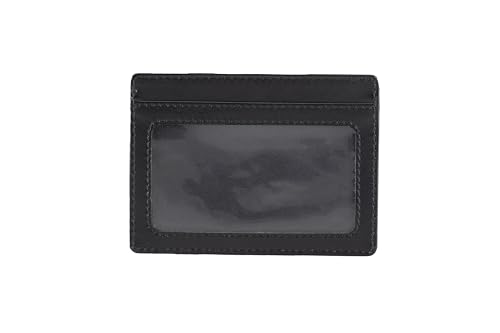 Alba Money Magnet Clip VT Leather For Men II ID Window II Hand Made II Minimalist Design (Black)2