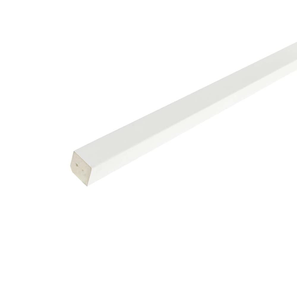 Square Finishing Trim - 20mm x 20mm Square Section - White Square Beading - 1.5m Lengths - 5 Pack