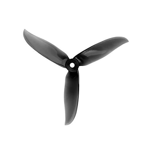 Piezas de repuesto RC - 10 pares de hélices de 3 palas irrompibles T5045C Pro de 5 pulgadas para RC FPV Racing Drone Modelos de RC Juguetes Piezas de RC Accesorios para drones (Color: 10 pares, negro)