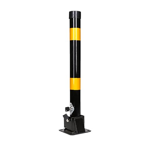 Barrera Aparcamiento Bolardo de seguridad, columna de estacionamiento plegable, con llaves y 4 pernos de anclaje gratuitos, cerradura de estacionamiento, columna de advertencia de seguridad, poste d
