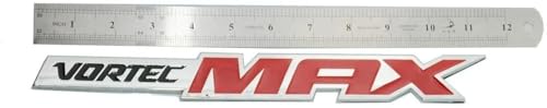 Image of 3Pcs Vortec MAX High Output Emblems Car Badges 3D Decal Replacement for Silverado (Chrome /Red)