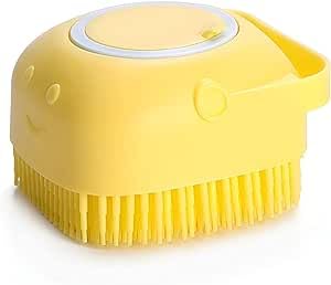 cepillo para perros limpiador patas perro cepillo perro cepillo mascotas cepillo baño perro lava patas perro cepillo para lavar perros esponja perro baño cepillo perro gato (Amarillo)