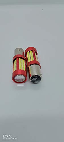 Image of Back Light, Brake Light, Tail Light LED Parking Each Bulb 10 watts, Operating Voltage 12-24 volt (BAY15D,1157 for All Car and Bikes Pack of 2, White Color Non Flashing)