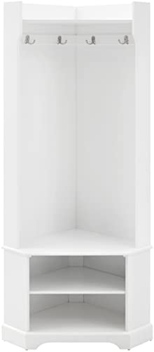 Crosley Furniture Anderson Corner Hall Tree, White #TOP1