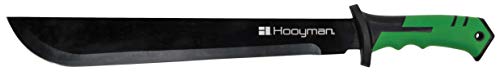 Hooyman Bush Machete with Heavy Duty Construction, Ergonomic No-Slip Handle and Belt Sheath for Gardening, Land Management, Bushcraft, Hunting and Outdoor , Black/Green Hooyman Bush Machete with Heavy Duty Construction, Ergonomic No-Slip Handle and Belt Sheath for Gardening, Land Management, Bushcraft, Hunting and Outdoor , Black/Green