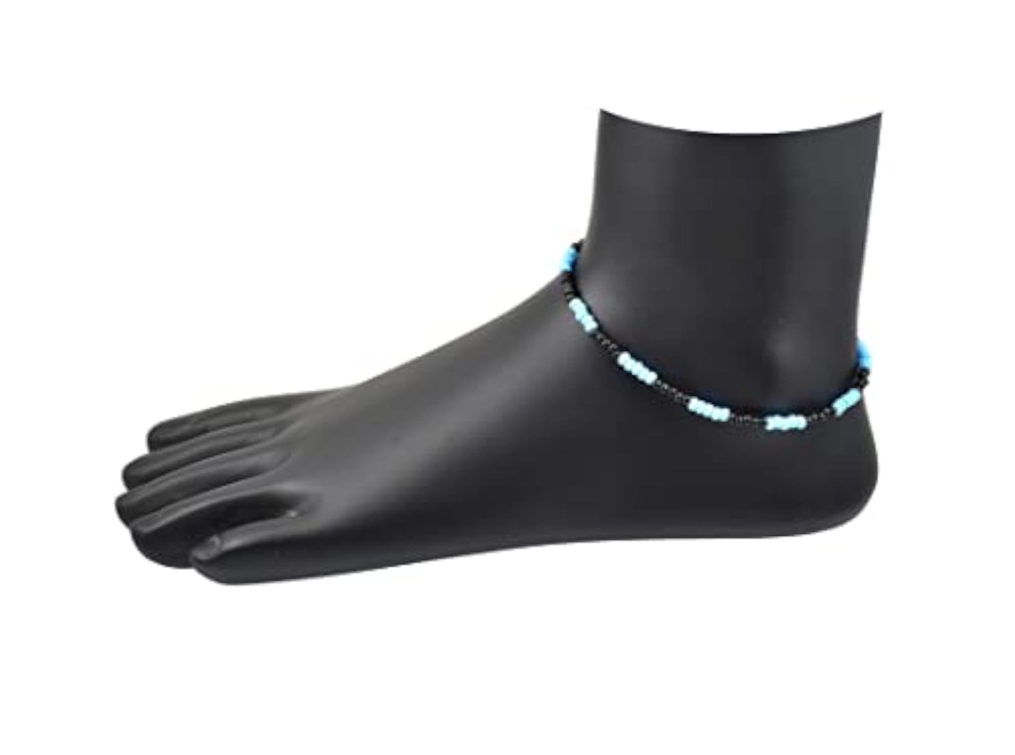 Women's Multicolor Seed Beads Anklet Combo, Traditional Czech Design