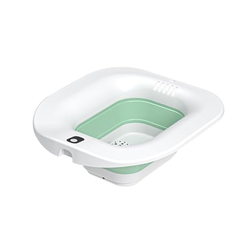 Tousiyra WC Portable, Bidet pour WC Pliable, Capacité De 2, Ergonomique, Vidage Facile, Idéal pour Les Personnes Âgées Ou À Mobilité Réduite.,Green