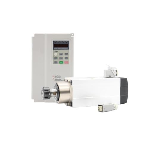 KACOME ER25 air-Cooled Spindle Motor (Ceramic Bearing 3.5KW), Square, flangeless, Used for CNC milling and 3.7KW Inverter/VFD.(380V)