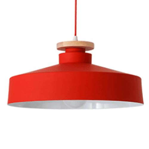 HYJAUSXB Creative Color Pendant Light Lampshade, Simple Style Metal Hanging Lamp, E27 Source Single Head Chandelier, Porch Balcony Decoration Ceiling Lighting Fixtures