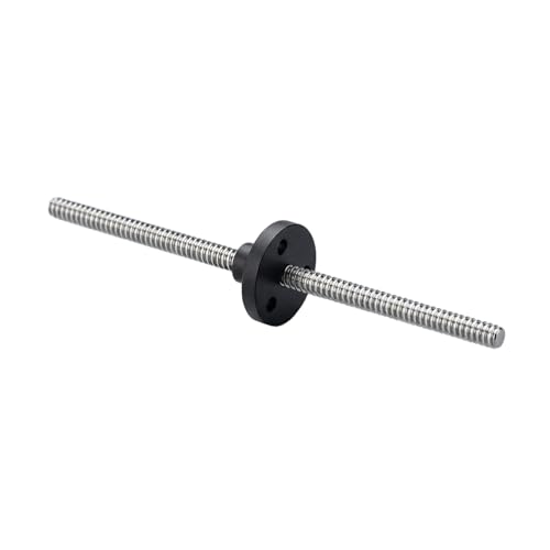T3.5 Trapezoidal Lead Screw, 304 Stainless Steel, 1mm Pitch, 2mm Lead, 2 Start, with POM Screw Nut, for 3D Printer Z Axis (550 mm 21.65″)