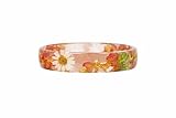 Bracelet, Clear Resin Bangle Bracelet with Real...