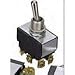 35-110-BU, Switch Toggle ON Off ON SPDT Bat Lever Screw 20A 277VAC Panel Mount with Threads (10 Items)
