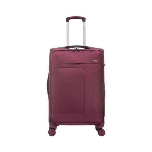 Mala Bordo Super Leve Zíper Expansor Rodas Duplas Antifurto (VINHO)