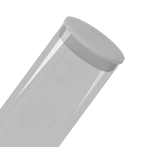 Cleartec 0.625in Sealed Bottom Round Containers 12.125in Long PETG SBT00650 (qty 100) with PRP.625NAT 5/8