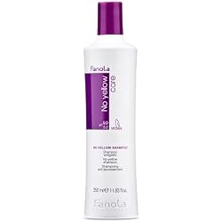 Fanola No Yellow Purple Shampoo - Purple Color Depositing Shampoo for Blondes, Bleached & Grey Hair - Formulated with Violet Pigment to Remove Brassy Tones from Hair (11.83 Fl oz)