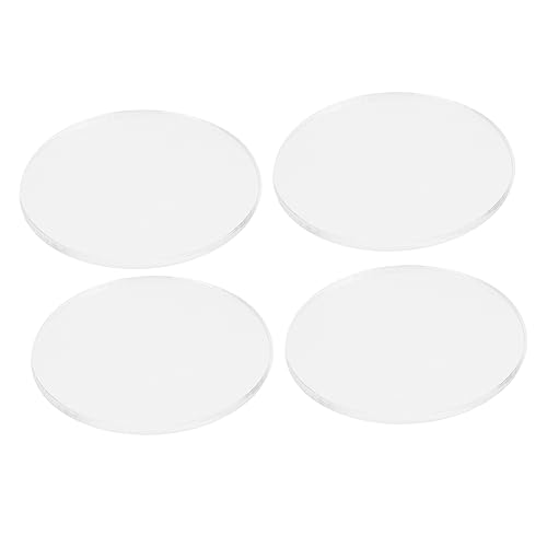 CIYODO Crylic Display Boards Smooth Edges 4pcs Round Acrylic Sheet for DIY Photography Jewelry Making