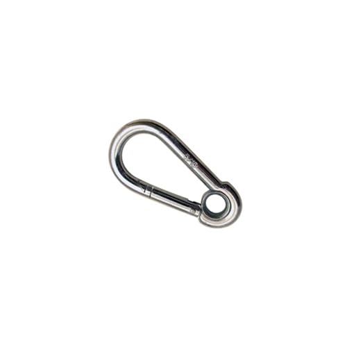 5/16" Zinc Plated Steel Spring Hooks Carabiners with Grommet Eye (10)