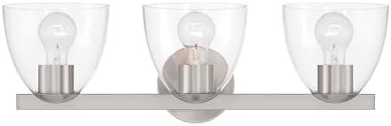 Minka-Lavery 12483-84 Noellea 23.5" 3-Light Vanity - Brushed Nickel with Clear Glass