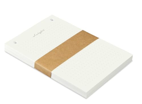 blöggchen - Nachfüllpack Notizzettel DIN A6 gepunktet kariert gut beschreibbar 100 Blatt Design