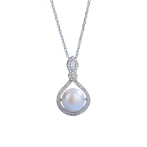 Collier en argent 925 avec pendentif goutte d'eau en zircone cubique marquise