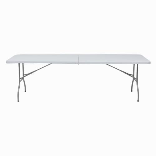 Miniatura 4 de Thinia Home Mesa Catering Plegable Portátil Blanca 240 Cm Multiusos: Camping, Eventos Exteriores O Interiores Resina Y Patas De Acero 6-8 Personas