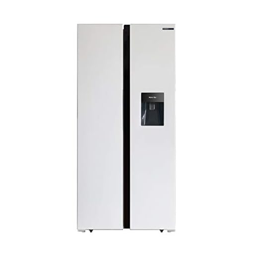 Frigorífico combi americano INFINITON SBS-440DAB - Blanco, Alto 177cm, No Frost Total, Dispensador de agua, 432 Litros, FreshZone, Display LED, Clase Energética A+/F