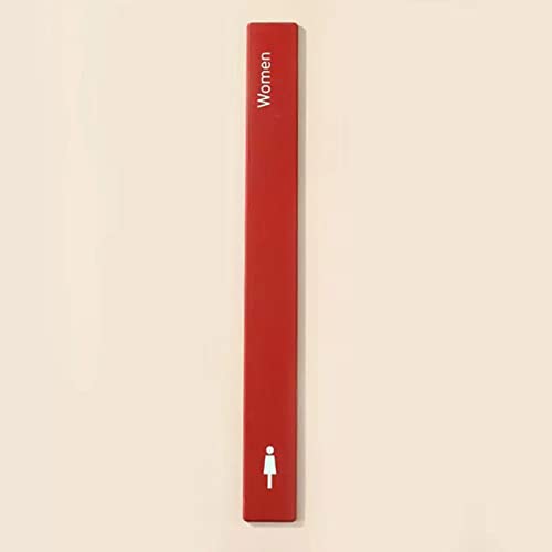 Letrero de baño, letreros for puertas de baños, decoración de letreros de baño de aleación de aluminio for hombres y mujeres, señalización de inodoros for oficinas, empresas y restaurantes (Color: E)