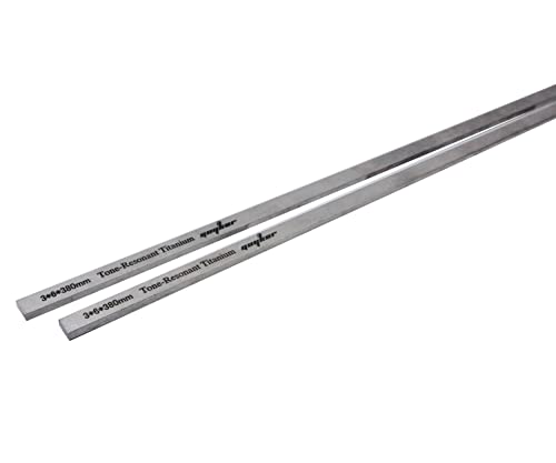 Guyker 2Pcs Titanium Fiber Neck Rod 3 x 6 x 380mm - Electric Guitar Neck Stiffener Truss Rod Adjustment Level for Strings Instruments