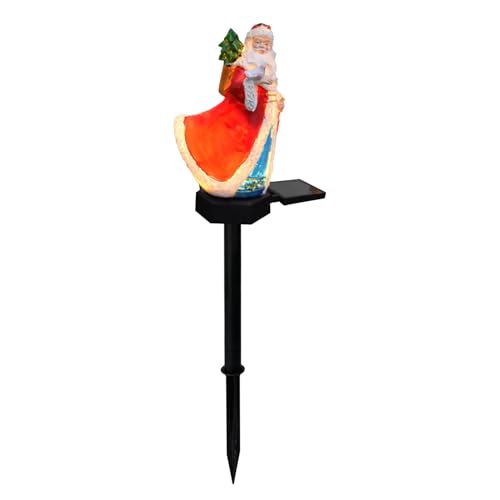 Jlobnyiun Luces solares de Navidad para Exteriores, Papá Noel, lámpara de Figura navideña, decoración Resistente al Agua, Luces de, Luces de Paisaje de Navidad para jardín