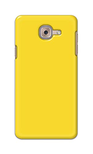 Image of Printed Hard Back Cover Case for Samsung Galaxy J7 Max Back Cover (Plain Yellow) -1803