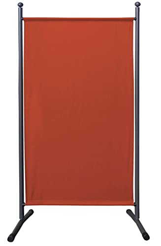 Quick Star Paravent 180 x 78 cm Séparateur de Tissu Jardin Balcon Écran de confidentialité partition Rouge-Orange