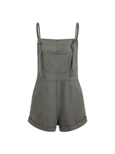 Image of CIDER Overall Shorts For Women Jean Denim Rompers Loose Fit Overalls | Cute Romper, Adjustable Strap Shortalls, Summer Casual Outfits