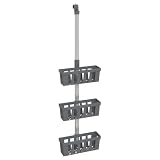 Solivagant Ripiani Pensili da Doccia 30x15x(67-105) cm in Alluminio,Argento,0.86kg