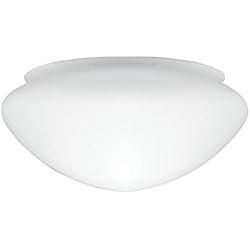 Repuesto Plafon Ventilador Techo Leroy Merlin Westinghouse Lighting 8704540 Pantalla de seta de vidrio satinado de 13,1 cm, color blanco, 14,3 x 17 x 8,51 cm