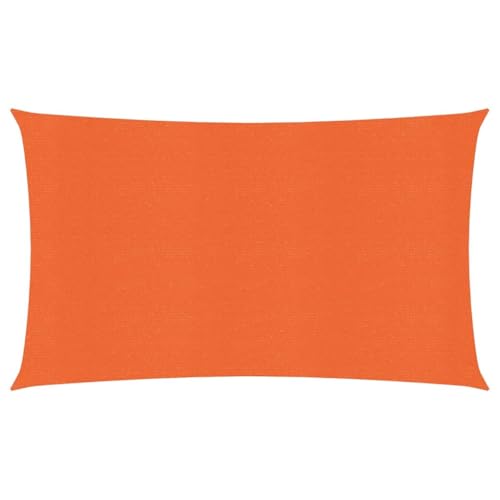 vidaXL Sonnensegel, UV Schutz Sonnenschutz für Terrasse Balkon Garten, Windschutz Wetterschutz Rechteckig, Sonnendach, 160g/m² Orange 4x7m HDPE