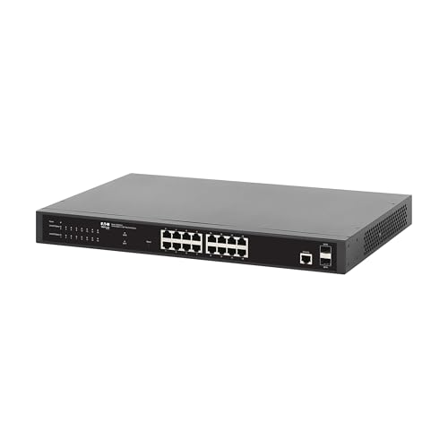 Image of Eaton Tripp Lite Series 16‑Port Gigabit Managed Switch with 2 SFP Ports, Easy Smart Web‑Managed Layer 2 Network Ethernet Splitter, 1 Gbps, 1U Rack Mount or Desktop, 3‑Year Warranty (NGS16C2-1)