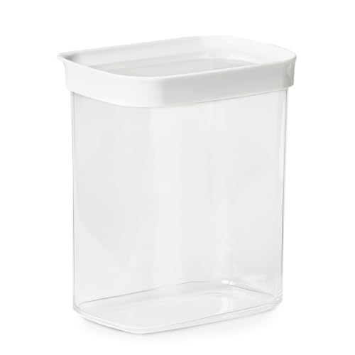 Emsa Optima Trockenvorratsdose, 1,6 L, rechteckig, 100 Prozent sicher, hygienisch, platzeffizient, Frischedichtung, transparentes Design, Schnappverschluss, N1142000