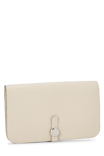 Pre-Loved Cream Togo Dogon Wallet GM, Cream2
