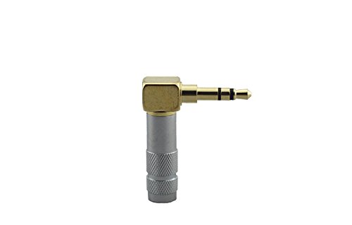Pack 2 conectores macho estéreo 3.5mm ángulo recto miniatura 4