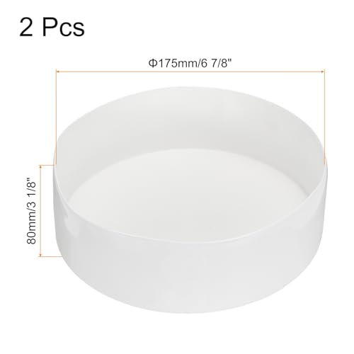 Image of uxcell 2pcs Rubber End Caps 175mm(6 7 /8 inch Inch) ID x 80mm(3 1 /8 Inch) H Vinyl Round Tube Bolt Cap Cover Screw Thread Protectors White