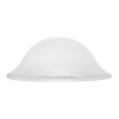 LAMP YU 1 Pack Clear Glass Shade Covers Replacements, 4in Height, 11.5in Diameter, 1.6in Fitter, Clear Cylinder Glass Lamp Shade Replacement Globe