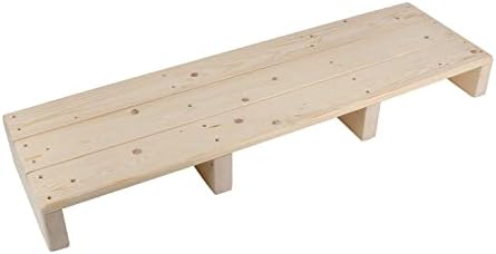 uyoyous Wooden Step Stool with Slip-Resistant Pads 100 x 30 x 11 cm Solid Wooden Mobility Step Stool for Kids & Adults , Long Footstool Helper for Bathroom , Toilet, Bathroom, Closet, Sink